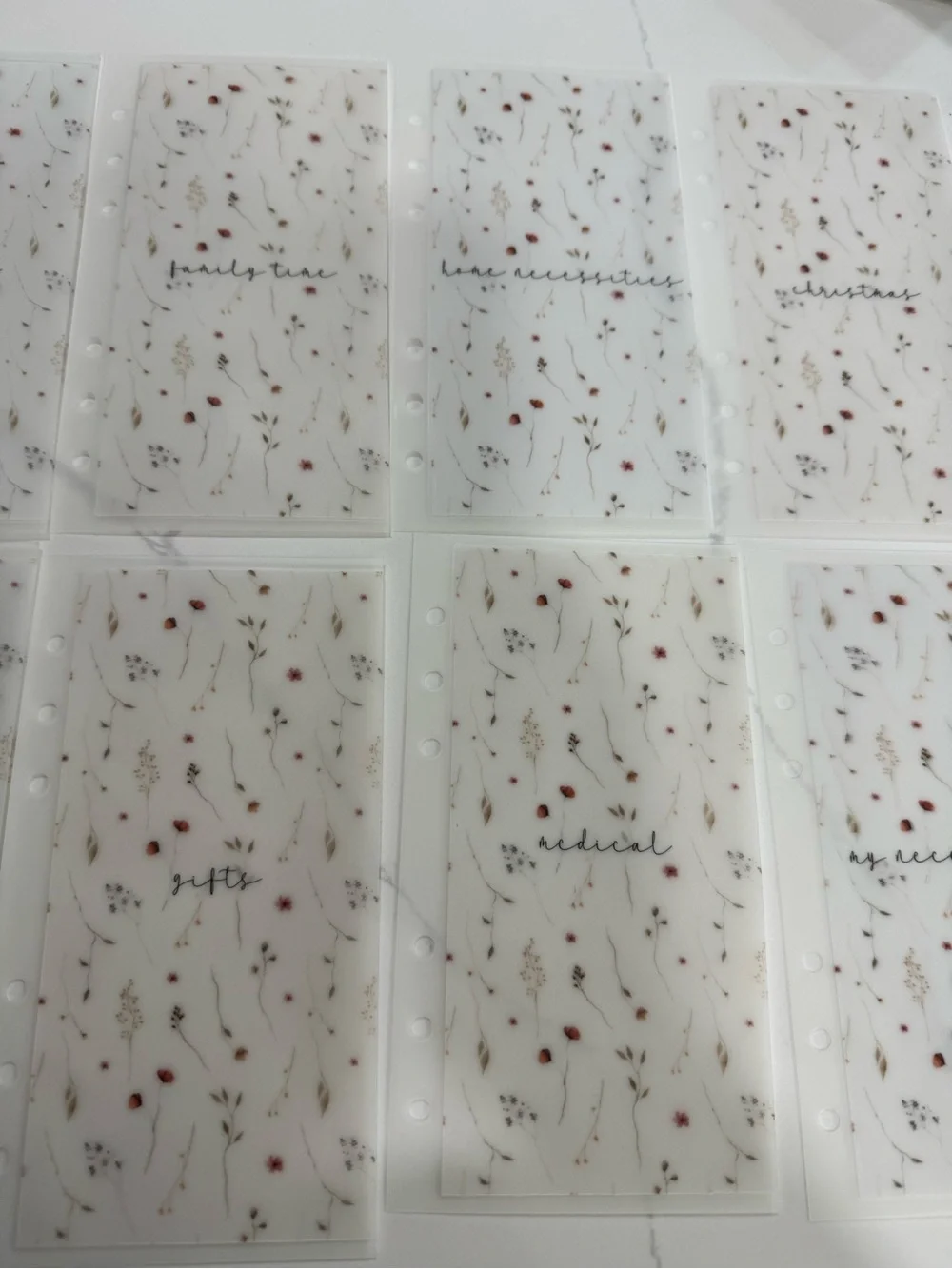A6 Floral cash envelopes